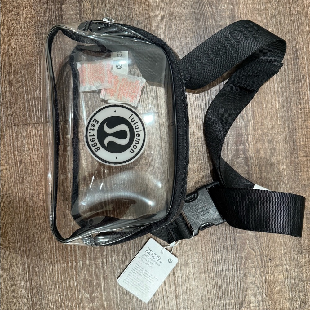 lululemon athletica Transparent Black Belt Bag